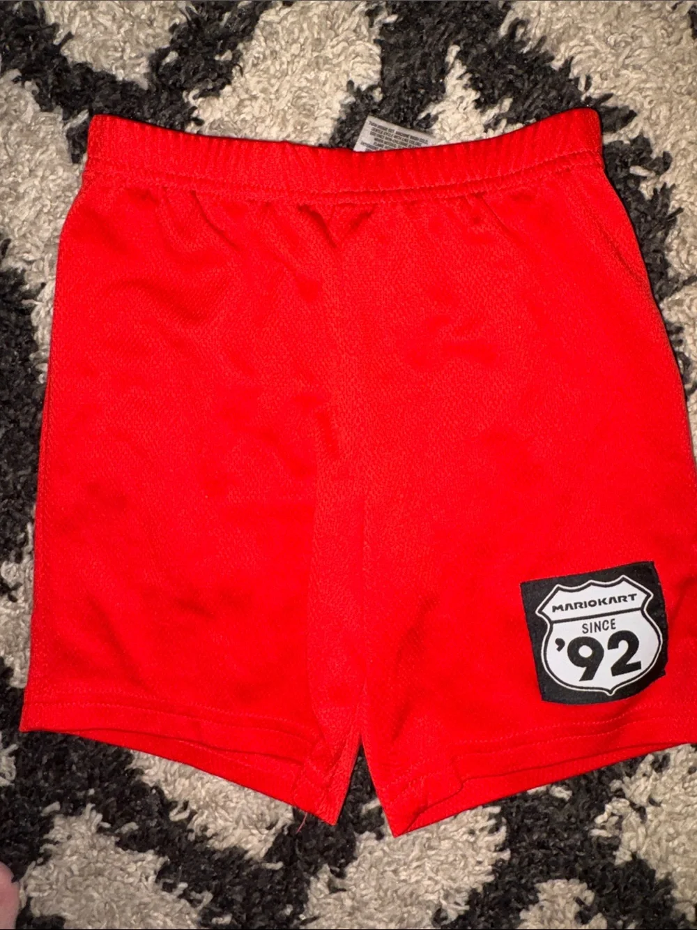 3/$20! Boys kids XS size 4-5 shorts Red Kids' Athletic Shorts 'Since 92' Patch